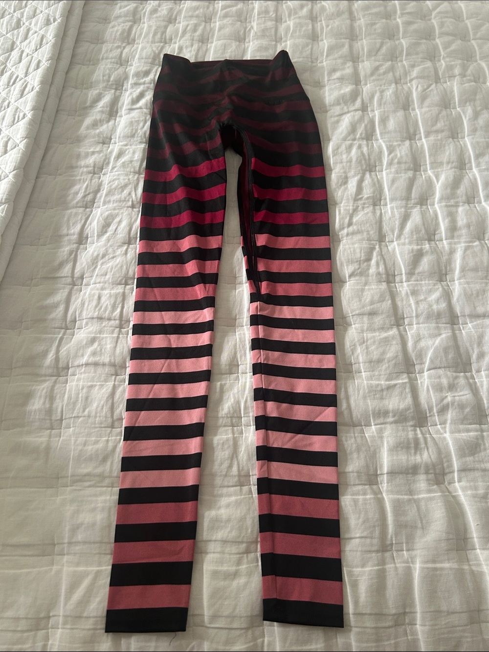 Striped Ombre Pink and Black Leggings